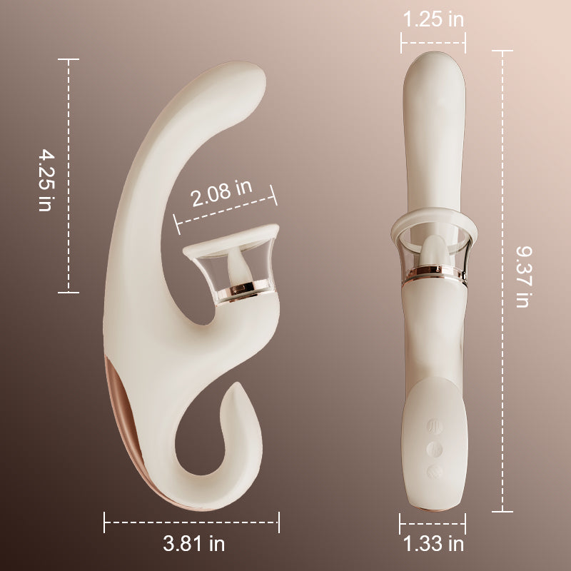 ViveVibe LoveSong Licking Dual Rabbit Vibrator for G-Spot and Clitoral Stimulation