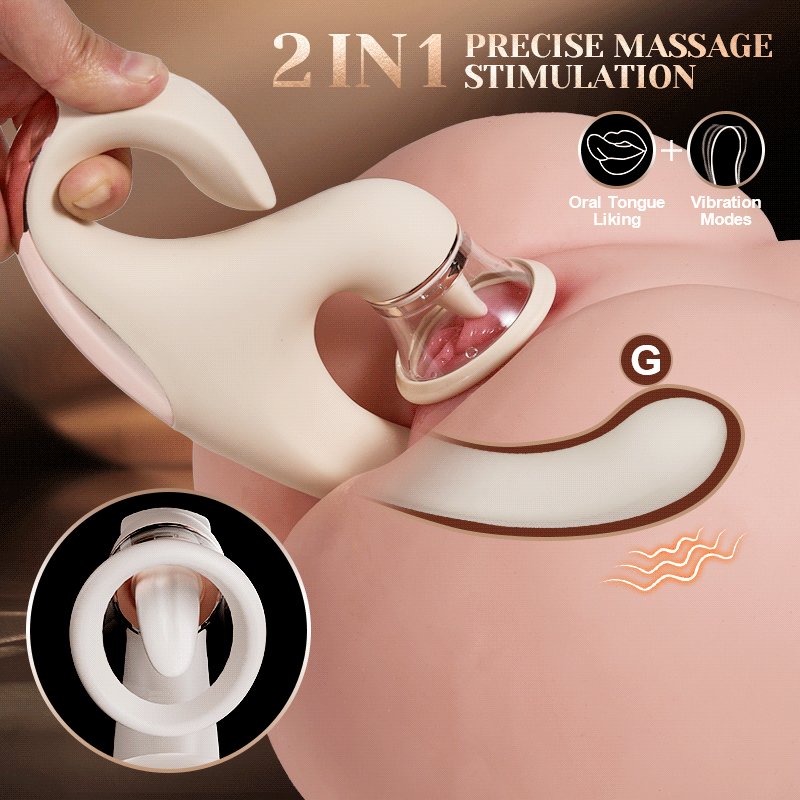 ViveVibe LoveSong Licking Dual Rabbit Vibrator for G-Spot and Clitoral Stimulation
